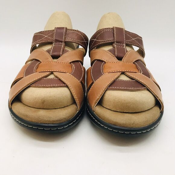 Rockport Adiprene by adidas Sandals Women's 8M Brown Leather Strappy Slide Shoes - Picture 2 of 11